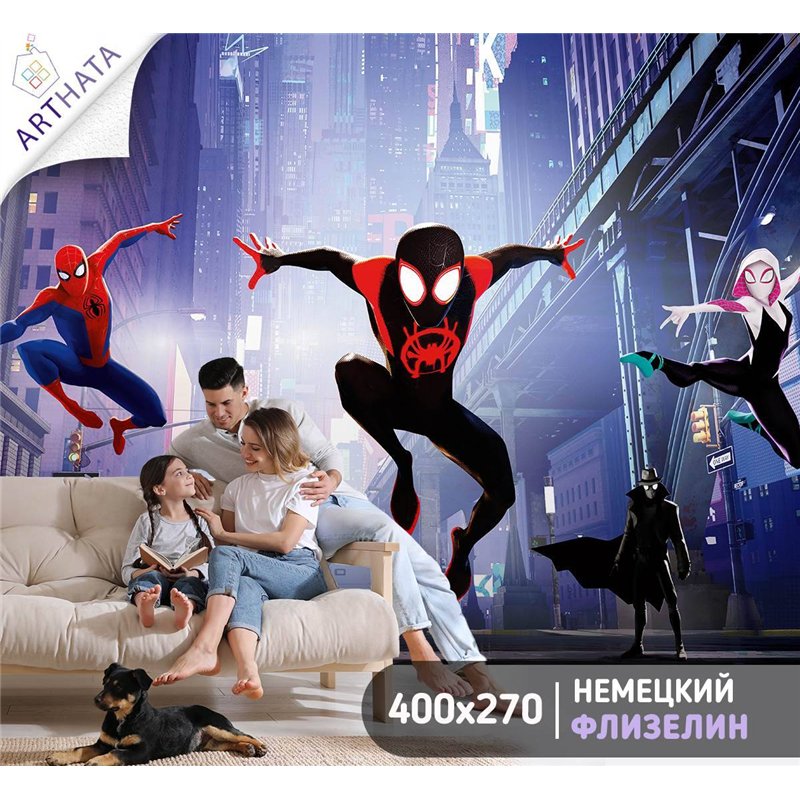 Фотообои детские мультфильм человек паук 400x270