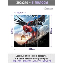 Фотообои детские железный человек и спайдермен 300x270