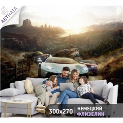 Фотообои детские флизелиновые спортивные машины 300x270