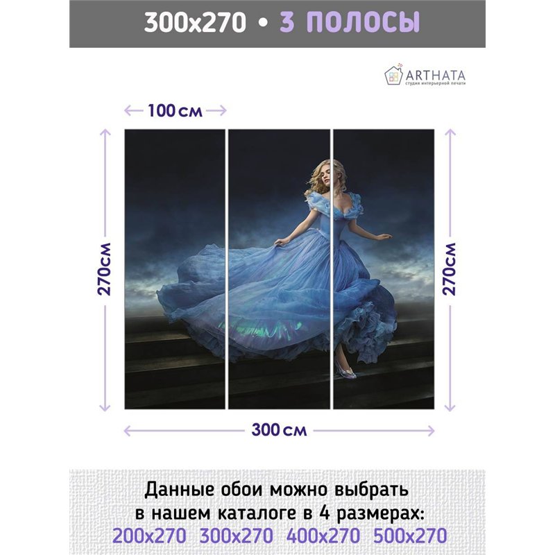 Фотообои детские принцесса Золушка 300x270