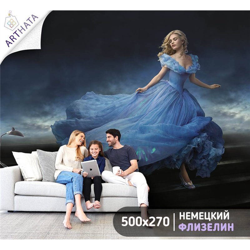 Фотообои в детскую сказка Золушка 500x270