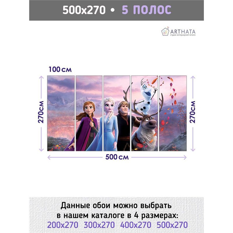 Фотообои в детскую холодное сердце герои 500x270