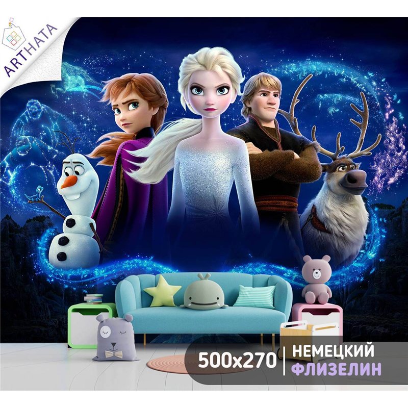 Фотообои в детскую холодное сердце герои Disney 500x270