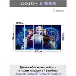 Фотообои в детскую холодное сердце герои Disney 500x270
