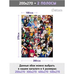 Фотообои на стену детские герои аниме комиксов 200x270