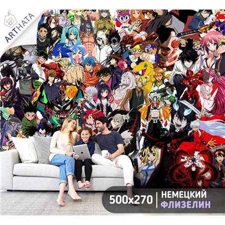 Фотообои в детскую персонажи аниме мультфильмов 500x270