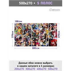 Фотообои в детскую персонажи аниме мультфильмов 500x270