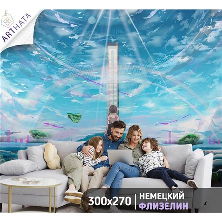 Фотообои детские флизелиновые девушка Манга 300x270