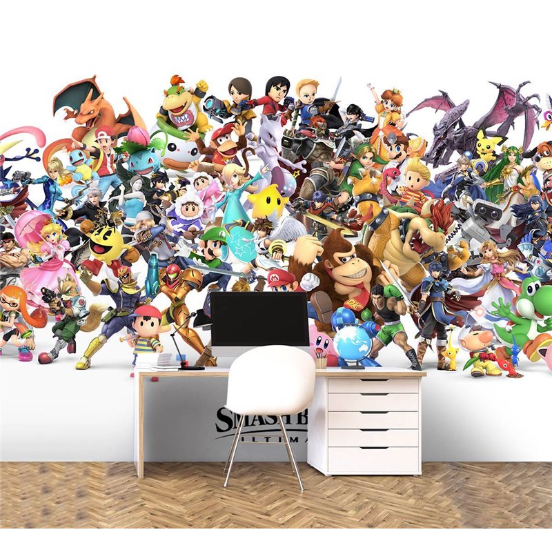 Фотообои на стену детские Super Smash Bros Нинтедо 200x270