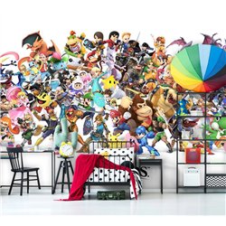 Фотообои на стену детские Super Smash Bros Нинтедо 200x270