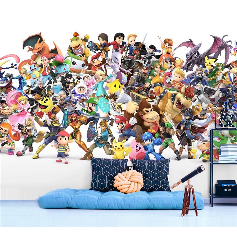 Фотообои на стену детские Super Smash Bros Нинтедо 200x270