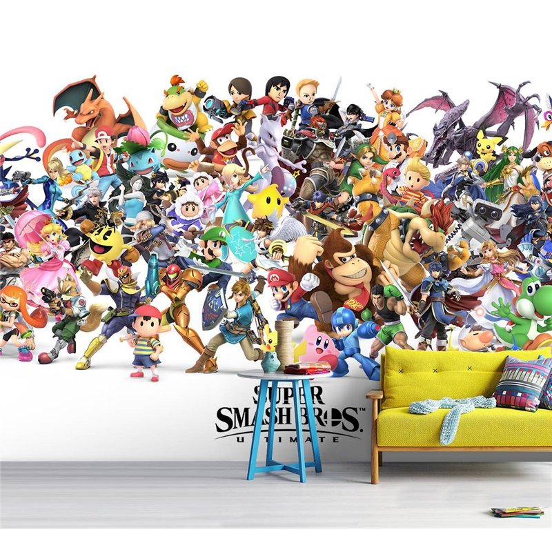Фотообои на стену детские Super Smash Bros Нинтедо 200x270