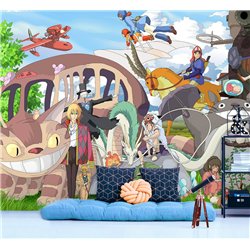 Фотообои на стену детские герои Аниме Миядзаки 200x270