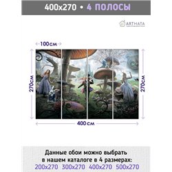 Фотообои детские фильм Алиса в стране чудес 400x270