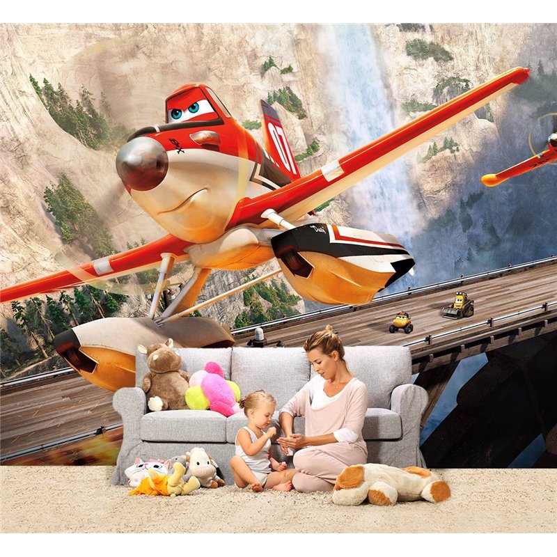 Фотообои детские Молния Маккуин Дисней 3d самолеты 400x270