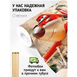 Фотообои в детскую 3d стена с Молния Маккуин 500x270