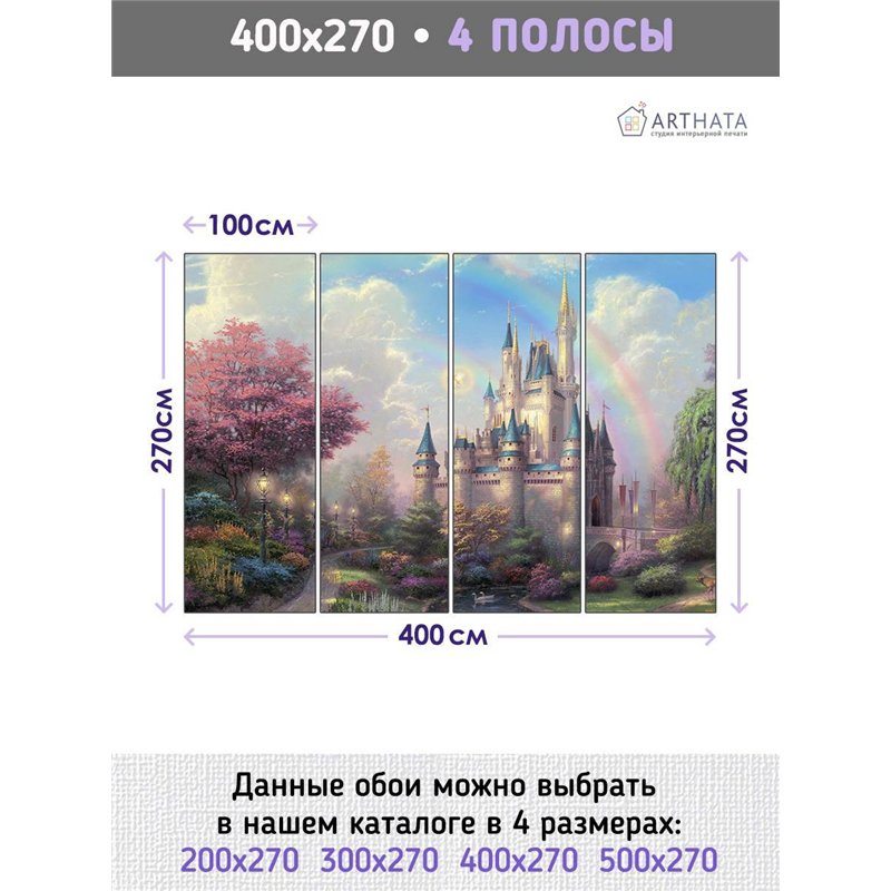 Фотообои детские сказочный мир замок 400x270
