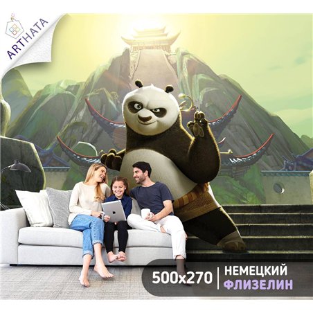 Фотообои в детскую 3D герой Кунг Фу панда 500x270