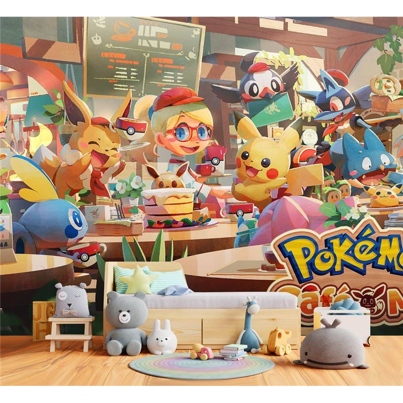 Фотообои на стену детские мультфильм Pokemon 200x270