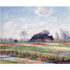 Картина на холсте по фото Модульные картины Печать портретов на холсте Тюльпанное поле в Сассенхайме около Лейдена