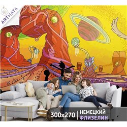 Фотообои детские флизелиновые герои Рик и Морти 300x270