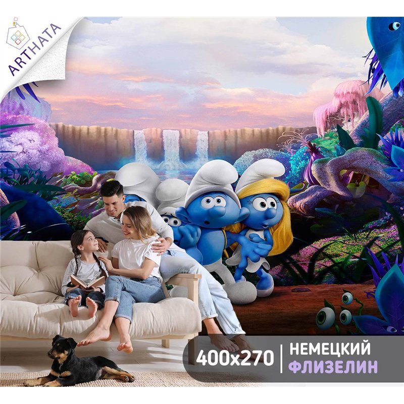 Фотообои детские гномы из мультика Смурфики 400x270