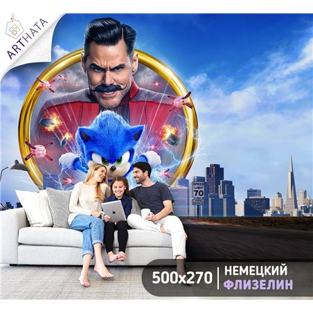 Фотообои в детскую герой игры Соник 500x270