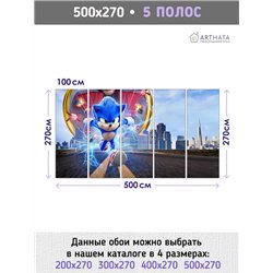 Фотообои в детскую герой игры Соник 500x270
