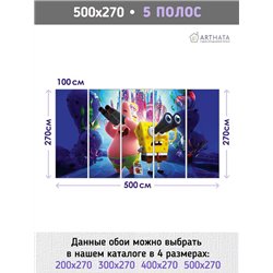 Фотообои в детскую Спанч Боб и Патрик 500x270