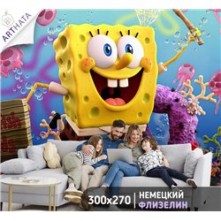 Фотообои детские флизелиновые губка Боб и Патрик 300x270