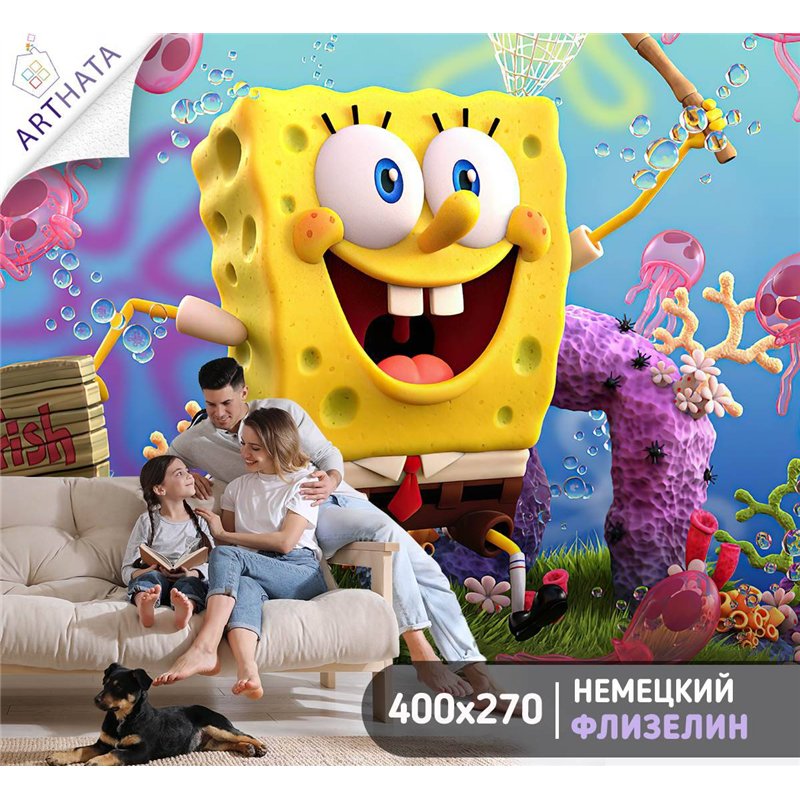Фотообои детские мультика Губка Боб и Патрик 400x270