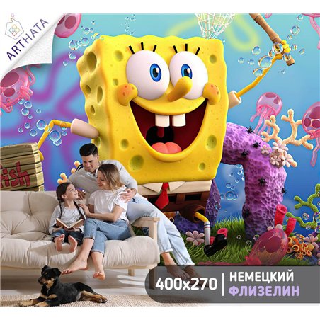 Фотообои детские мультика Губка Боб и Патрик 400x270