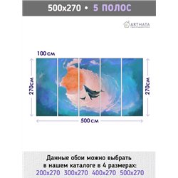 Фотообои в детскую акварельная природа 500x270