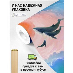 Фотообои в детскую акварельная природа 500x270