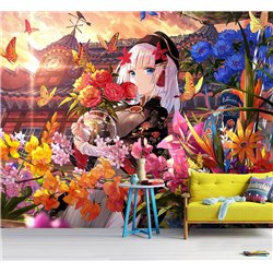 Фотообои в детскую аниме девочка 500x270