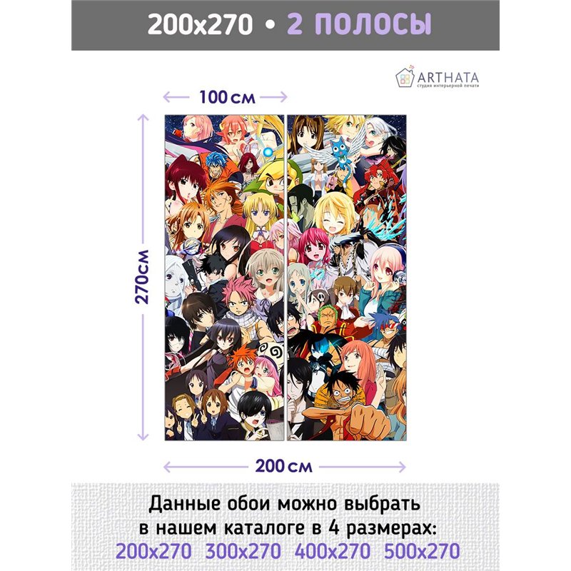 Фотообои Аниме для детей и подростков 200х270см