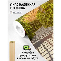 Фотообои Арка с зеленой изгородью для кухни