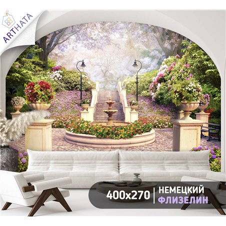 Фотообои на стену - Арки и улочки. Обои для гостиной, для кухни, для спальни. Размер - 400x270 см