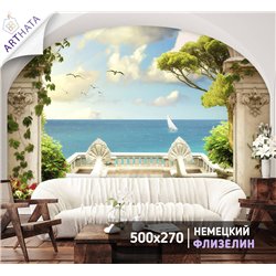 Фотообои на стену - Арки и улочки. Обои для гостиной, для кухни, для спальни. Размер - 500x270 см