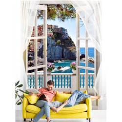 Фотообои на стену расширяющие пространство - Балконы и окна с 3D эффектом. Обои для гостиной, для кухни, для спальни. Размер - 2