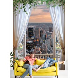 Фотообои на стену расширяющие пространство - Балконы и окна с 3D эффектом. Обои для гостиной, для кухни, для спальни. Размер - 2