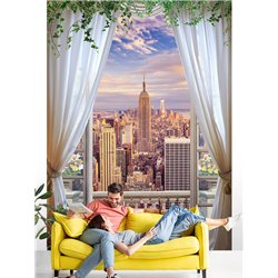 Фотообои на стену расширяющие пространство - Балконы и окна с 3D эффектом. Обои для гостиной, для кухни, для спальни. Размер - 2