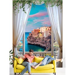Фотообои на стену расширяющие пространство - Балконы и окна с 3D эффектом. Обои для гостиной, для кухни, для спальни. Размер - 2