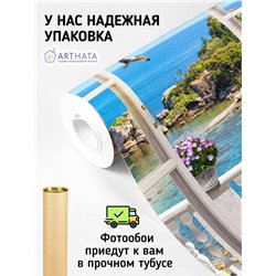 Фотообои на стену расширяющие пространство - Балконы и окна с 3D эффектом. Обои для гостиной, для кухни, для спальни. Размер - 2