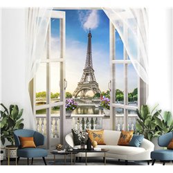 Фотообои на стену расширяющие пространство - Балконы и окна с 3D эффектом. Обои для гостиной, для кухни, для спальни. Размер - 2