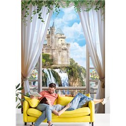 Фотообои на стену расширяющие пространство - Балконы и окна с 3D эффектом. Обои для гостиной, для кухни, для спальни. Размер - 2