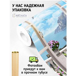 Фотообои на стену расширяющие пространство - Балконы и окна с 3D эффектом. Обои для гостиной, для кухни, для спальни. Размер - 2