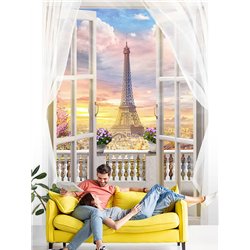 Фотообои на стену расширяющие пространство - Балконы и окна с 3D эффектом. Обои для гостиной, для кухни, для спальни. Размер - 2