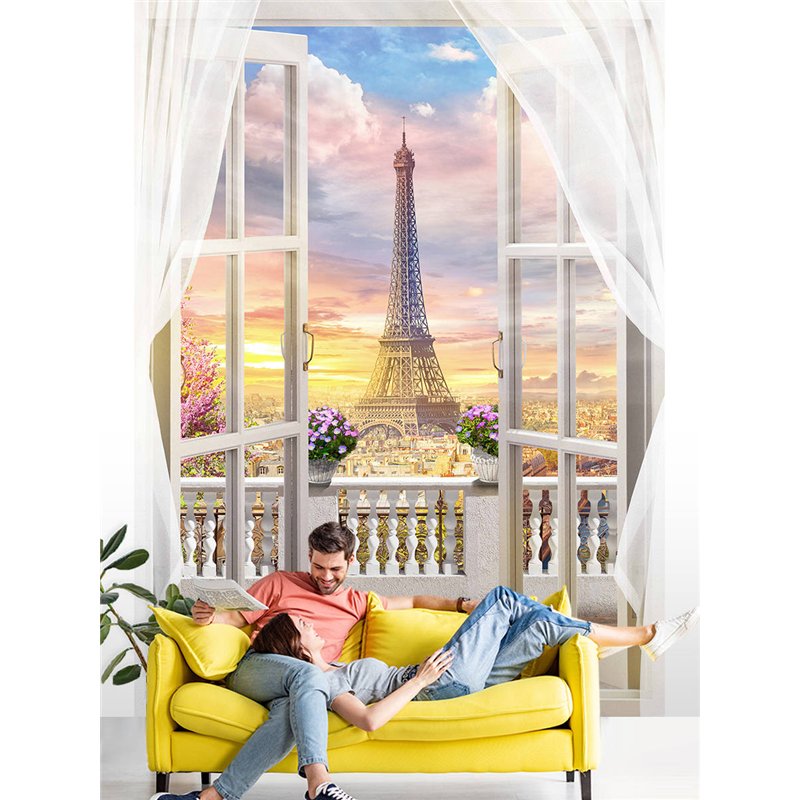 Фотообои на стену расширяющие пространство - Балконы и окна с 3D эффектом. Обои для гостиной, для кухни, для спальни. Размер - 2