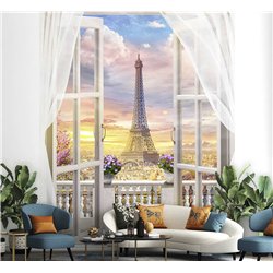 Фотообои на стену расширяющие пространство - Балконы и окна с 3D эффектом. Обои для гостиной, для кухни, для спальни. Размер - 2